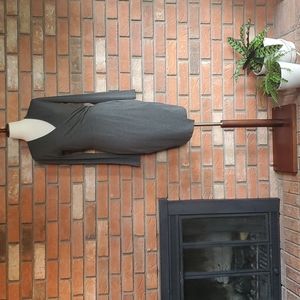 Long Sleeve Faux Wrap Dress